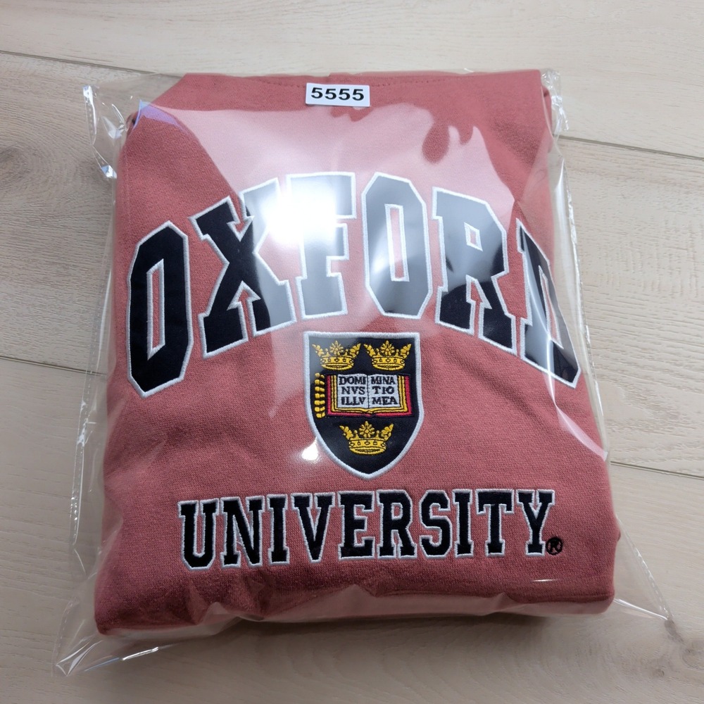 NEW Oxford University Hoodie Mens XXL Pink Official Merchandise Crest Sweatshirt - Picture 11 of 11